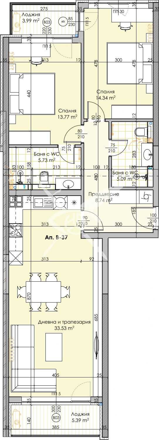 Тристаен апартамент в Пловдив, Кършияка - 126 кв.м за 1343 €/кв.м - Снимка #1