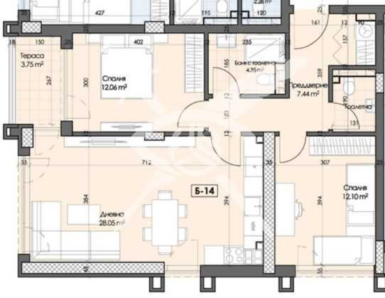 Тристаен апартамент в Пловдив, Кършияка - 101 кв.м за 1196 €/кв.м - Снимка #1