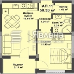 Двустаен апартамент в к.к. Слънчев бряг - 58 кв.м за 1207 €/кв.м - Снимка #1
