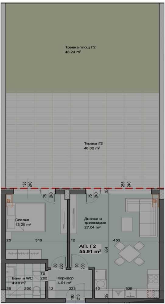 Двустаен апартамент в Пловдив, Остромила - 152 кв.м за 700 €/кв.м - Снимка #1