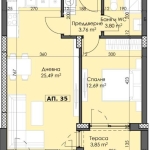 Двустаен апартамент в Пловдив, Тракия - 72 кв.м за 1081 €/кв.м - Снимка #1