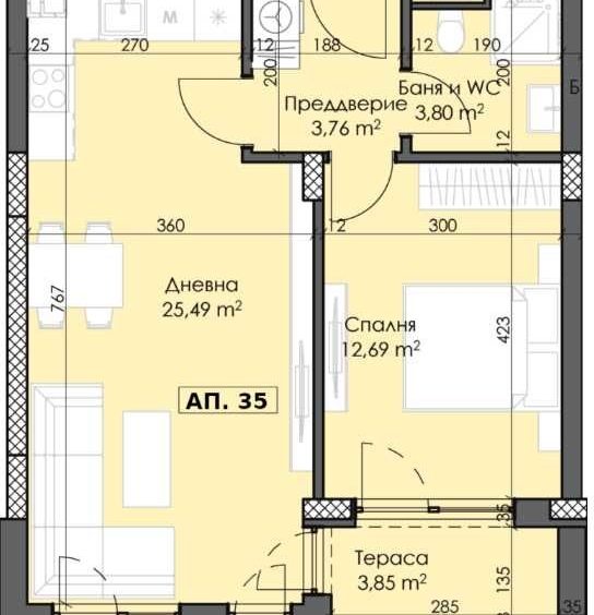 Двустаен апартамент в Пловдив, Тракия - 72 кв.м за 1081 €/кв.м - Снимка #1