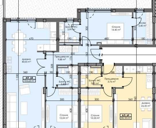 Тристаен апартамент в Пловдив, Тракия - 123 кв.м за 1473 €/кв.м - Снимка #1