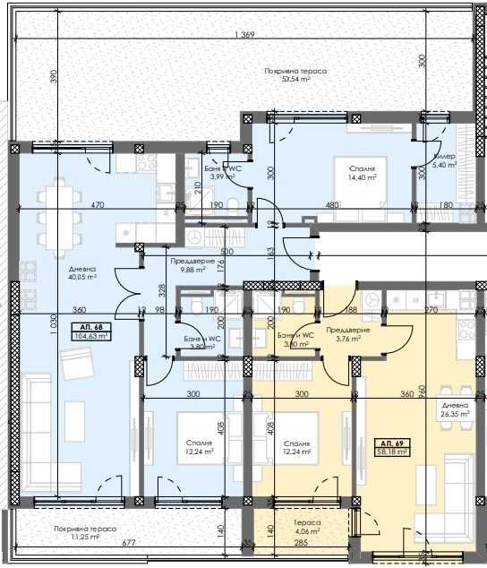 Тристаен апартамент в Пловдив, Тракия - 123 кв.м за 1473 €/кв.м - Снимка #1