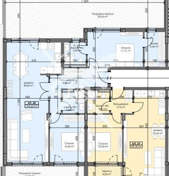 Тристаен апартамент в Пловдив, Тракия - 123 кв.м за 500 €/кв.м - Снимка #1