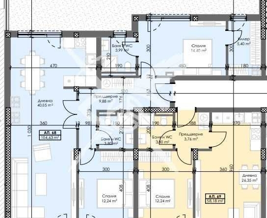 Тристаен апартамент в Пловдив, Тракия - 123 кв.м за 981 €/кв.м - Снимка #1