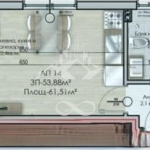 Двустаен апартамент в Велинград - 62 кв.м за 879 €/кв.м - Снимка #1