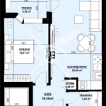 Двустаен апартамент в Бургас, Изгрев - 58 кв.м за 1380 €/кв.м - Снимка #1