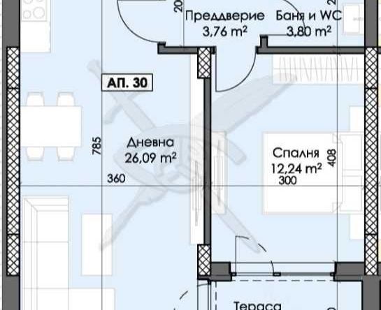 Двустаен апартамент в Пловдив, Тракия - 70 кв.м за 598 €/кв.м - Снимка #1