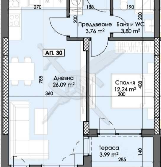 Двустаен апартамент в Пловдив, Тракия - 70 кв.м за 598 €/кв.м - Снимка #1