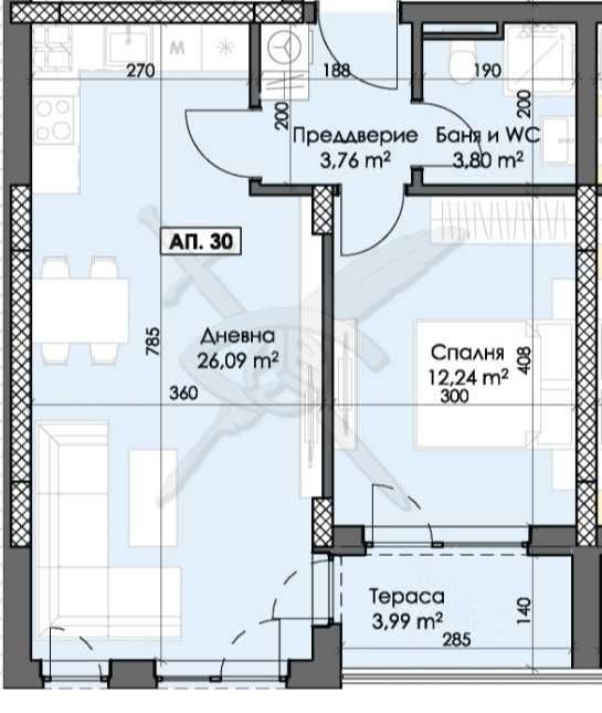 Двустаен апартамент в Пловдив, Тракия - 70 кв.м за 598 €/кв.м - Снимка #1