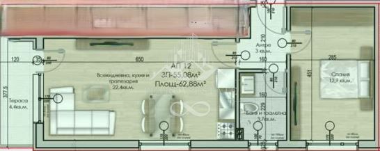 Двустаен апартамент в Велинград - 63 кв.м за 874 €/кв.м - Снимка #1