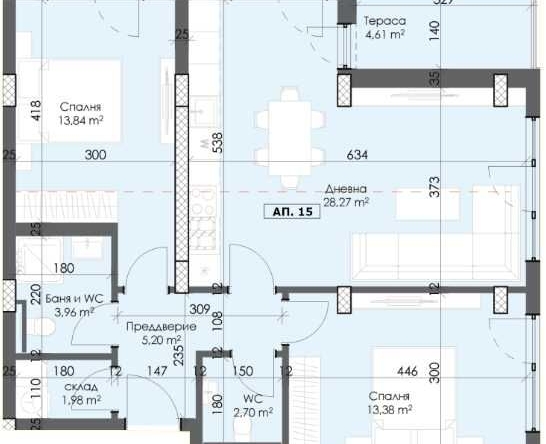 Тристаен апартамент в Пловдив, Тракия - 108 кв.м за 985 €/кв.м - Снимка #1