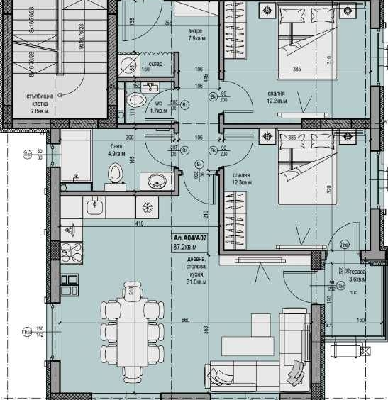 Тристаен апартамент в Пловдив, Прослав - 104 кв.м за 1058 €/кв.м - Снимка #1