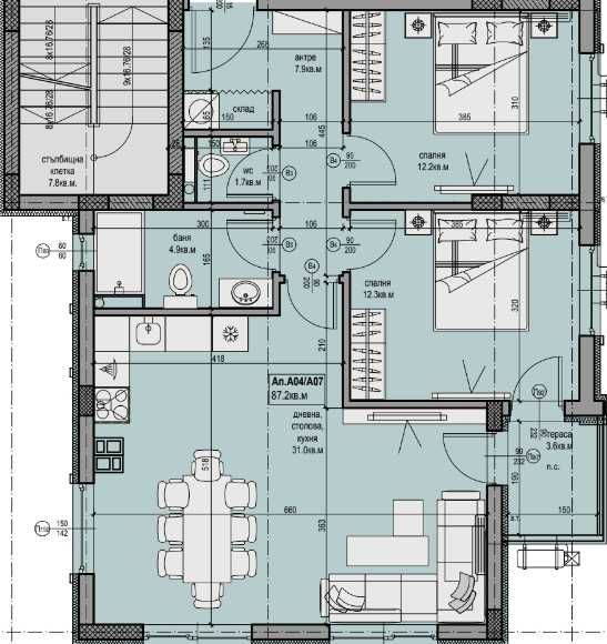 Тристаен апартамент в Пловдив, Прослав - 104 кв.м за 1058 €/кв.м - Снимка #1