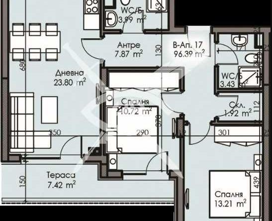 Тристаен апартамент в Бургас, Изгрев - 96 кв.м за 1306 €/кв.м - Снимка #1