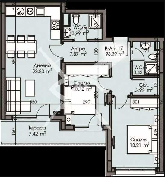 Тристаен апартамент в Бургас, Изгрев - 96 кв.м за 1306 €/кв.м - Снимка #1