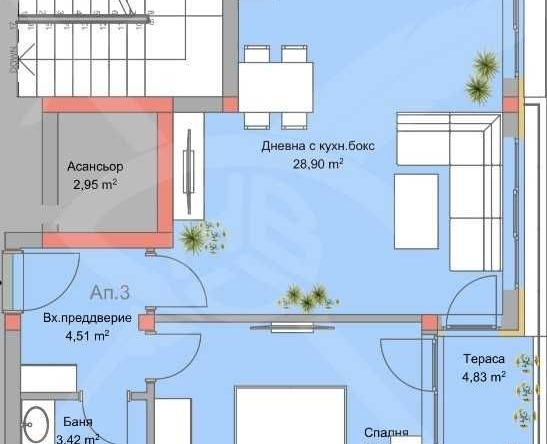 Двустаен апартамент в Асеновград - 60 кв.м за 525 €/кв.м - Снимка #1