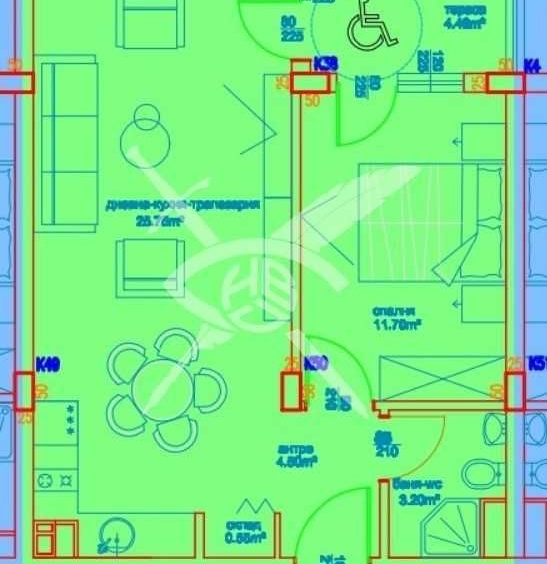 Двустаен апартамент в Бургас, Славейков - 61 кв.м за 1087 €/кв.м - Снимка #1