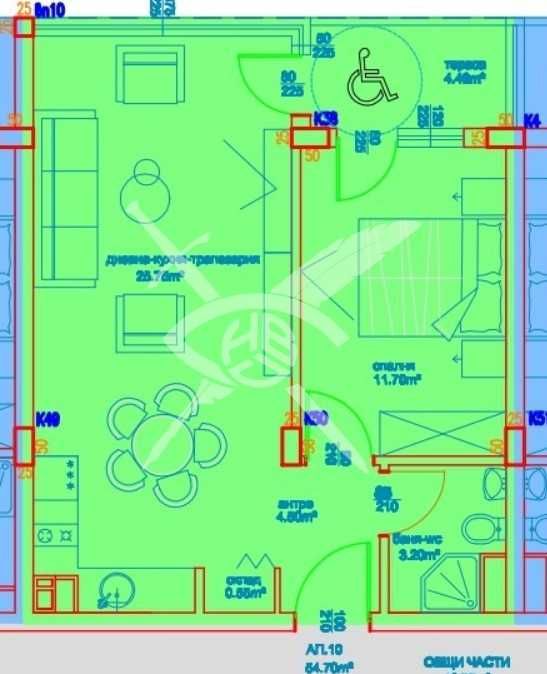 Двустаен апартамент в Бургас, Славейков - 61 кв.м за 1087 €/кв.м - Снимка #1