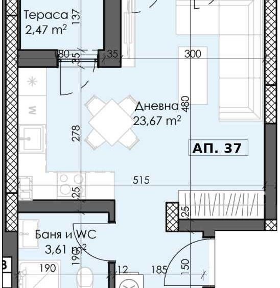 Дава се под наем Едностаен апартамент в Пловдив, Тракия - 44 кв.м за 48081 € - Снимка #1