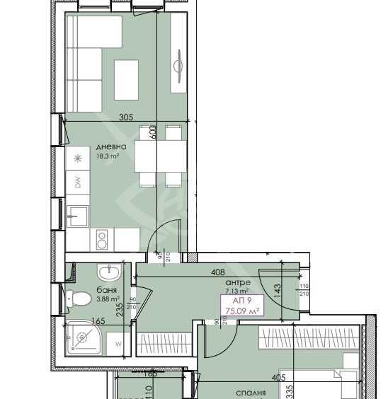 Двустаен апартамент в Созопол - 75 кв.м за 1407 €/кв.м - Снимка #1