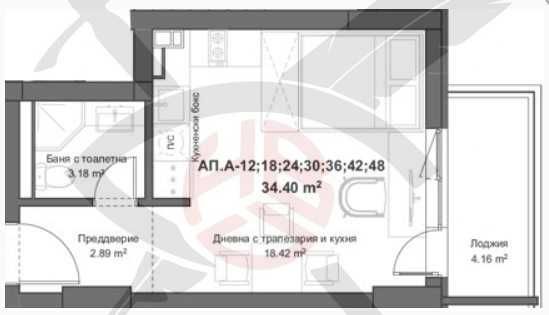 Едностаен апартамент в Пловдив, Кючук Париж - 45 кв.м за 910 €/кв.м - Снимка #1