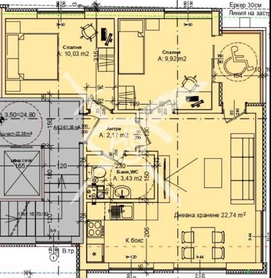 Тристаен апартамент в Бургас, Зорница - 134 кв.м за 920 €/кв.м - Снимка #1