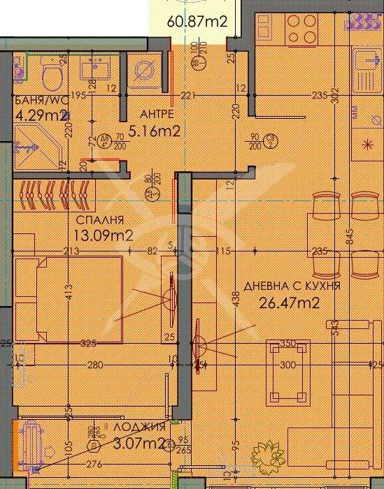 Двустаен апартамент в Пловдив, Тракия - 74 кв.м за 1106 €/кв.м - Снимка #1