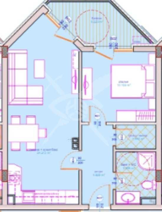 Двустаен апартамент в Бургас, Сарафово - 69 кв.м за 653 €/кв.м - Снимка #1