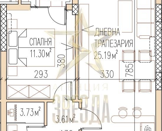 Двустаен апартамент в Пловдив, Остромила - 63 кв.м за 728 €/кв.м - Снимка #1