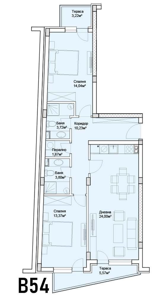 Тристаен апартамент в Пловдив, Кършияка - 107 кв.м за 1200 €/кв.м - Снимка #1