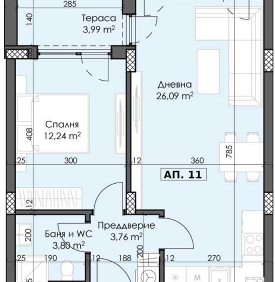 Двустаен апартамент в Пловдив, Тракия - 72 кв.м за 1059 €/кв.м - Снимка #1