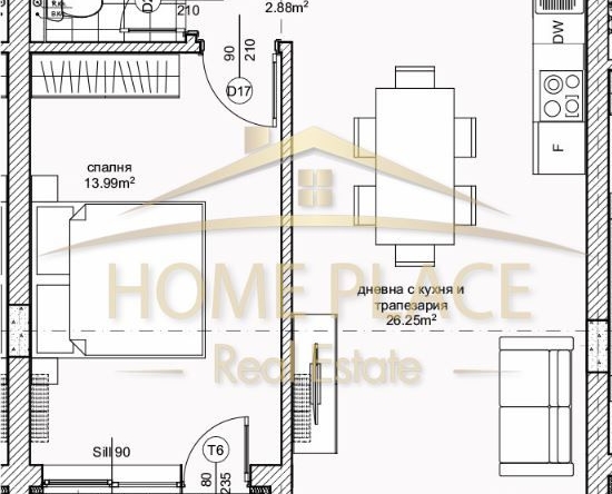 Двустаен апартамент в Варна, Възраждане 1 - 66 кв.м за 1916 €/кв.м - Снимка #1