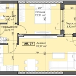 Двустаен апартамент в Пловдив, Тракия - 68 кв.м за 990 €/кв.м - Снимка #1