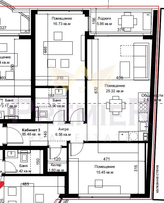 Тристаен апартамент в Варна, Гръцка махала - 101 кв.м за 1018 €/кв.м - Снимка #1