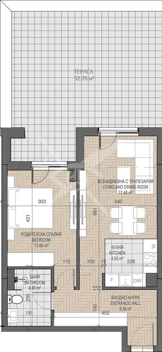 Двустаен апартамент в Пловдив, Каменица 1 - 120 кв.м за 1318 €/кв.м - Снимка #1