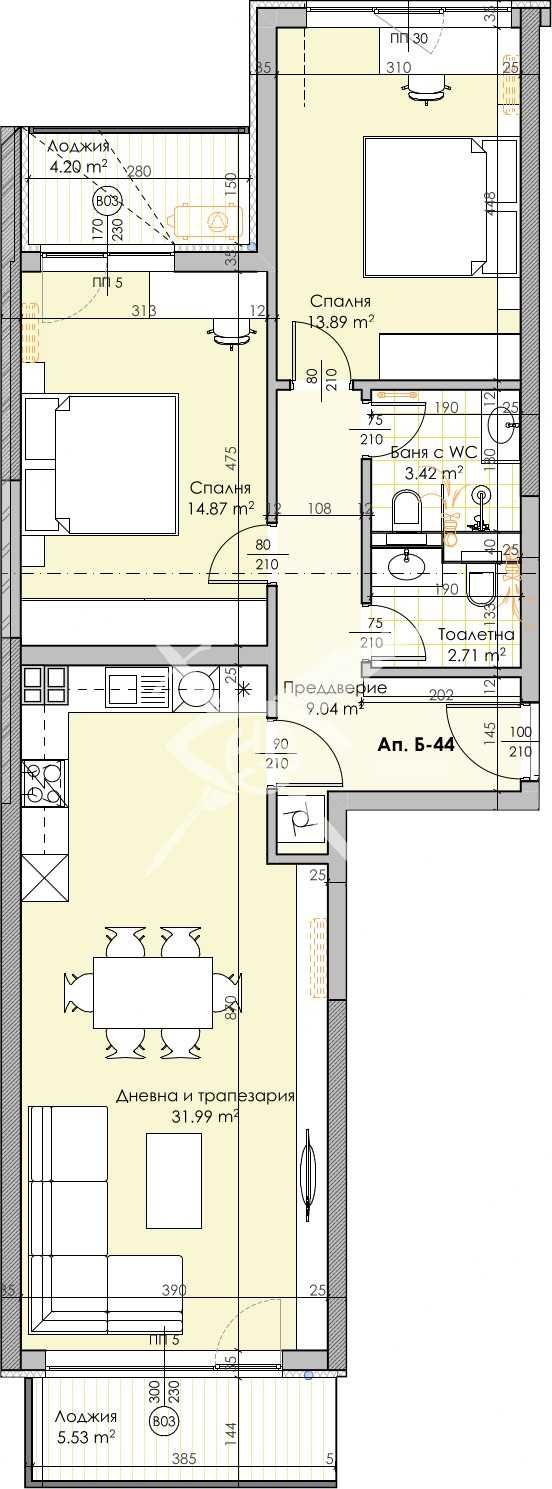 Тристаен апартамент в Пловдив, Кършияка - 121 кв.м за 1536 €/кв.м - Снимка #1