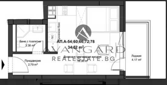 Едностаен апартамент в Пловдив, Кючук Париж - 46 кв.м за 1227 €/кв.м - Снимка #1