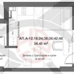 Едностаен апартамент в Пловдив, Кючук Париж - 45 кв.м за 890 €/кв.м - Снимка #1