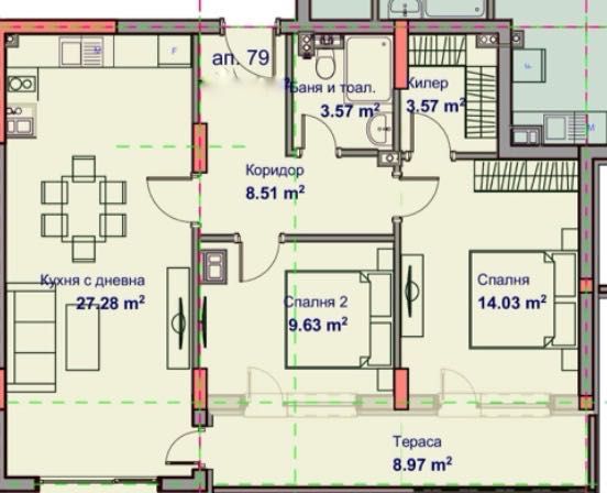 Тристаен апартамент в Варна, Възраждане 1 - 105 кв.м за 1150 €/кв.м - Снимка #1