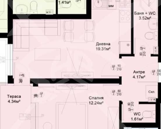 Двустаен апартамент в Пловдив, Остромила - 60 кв.м за 960 €/кв.м - Снимка #1