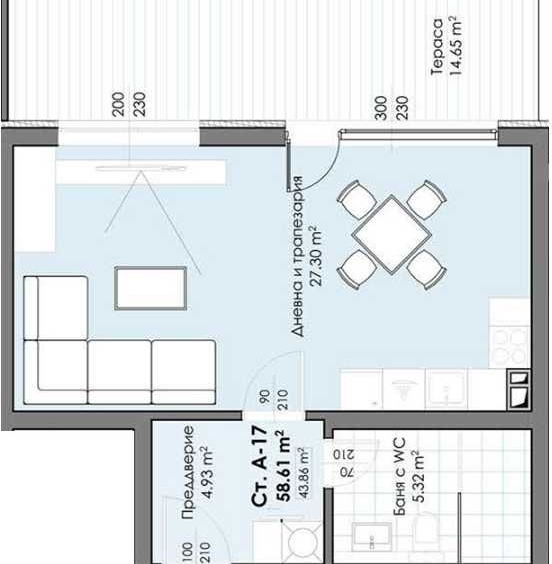 Двустаен апартамент в Пловдив, Христо Смирненски - 77 кв.м за 1006 €/кв.м - Снимка #1