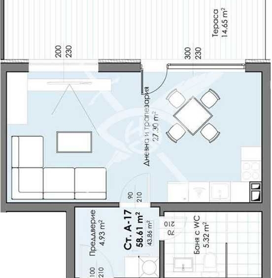 Двустаен апартамент в Пловдив, Христо Смирненски - 77 кв.м за 513 €/кв.м - Снимка #1
