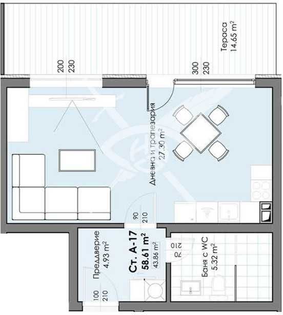 Двустаен апартамент в Пловдив, Христо Смирненски - 77 кв.м за 513 €/кв.м - Снимка #1