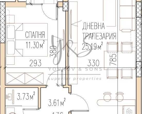 Двустаен апартамент в Пловдив, Остромила - 61 кв.м за 1153 €/кв.м - Снимка #1