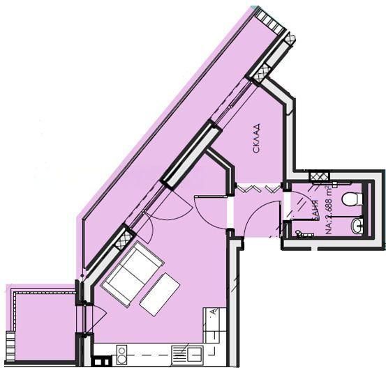 Едностаен апартамент в София, Люлин 6 - 50 кв.м за 1020 €/кв.м - Снимка #1