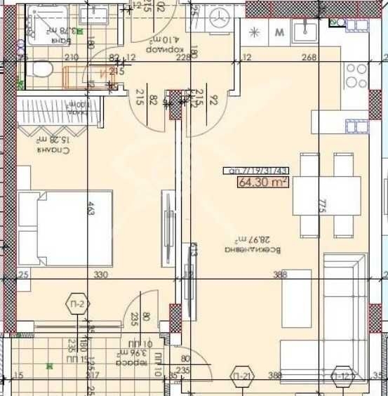Двустаен апартамент в Пловдив, Тракия - 76 кв.м за 1382 €/кв.м - Снимка #1