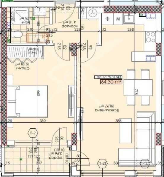 Двустаен апартамент в Пловдив, Тракия - 76 кв.м за 1382 €/кв.м - Снимка #1