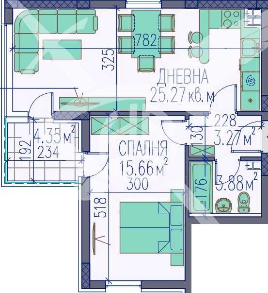 Двустаен апартамент в Пловдив, Изгрев - 75 кв.м за 1216 €/кв.м - Снимка #1